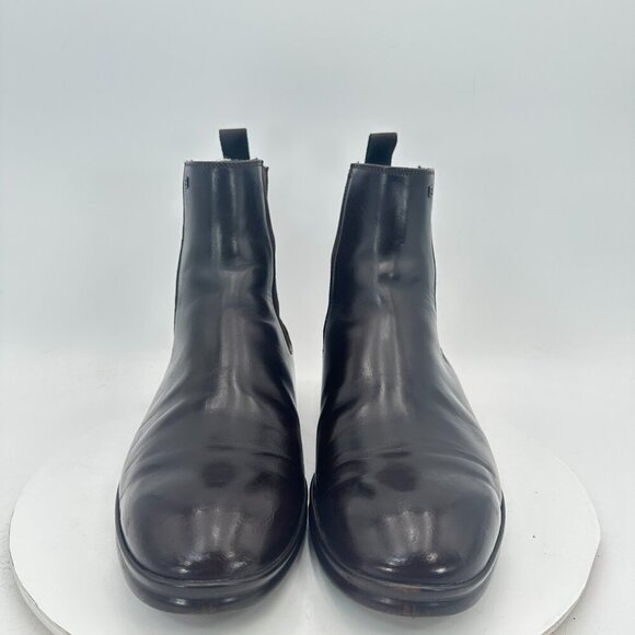 Fendi Men UK 8 US 9 Dark Brown Leather Side Elastic Pull On Ankle Chelsea Boot main image 6